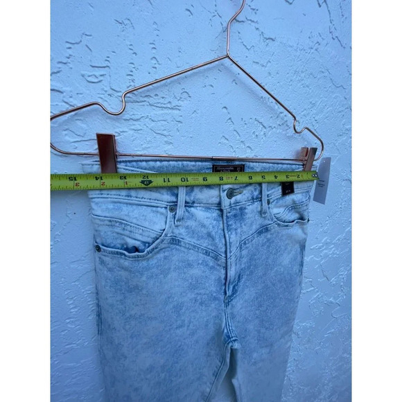 Abercrombie & Fitch Simone Womens High Rise Ankle Skinny Jeans Acid Wash Sz 27 - Picture 5 of 14